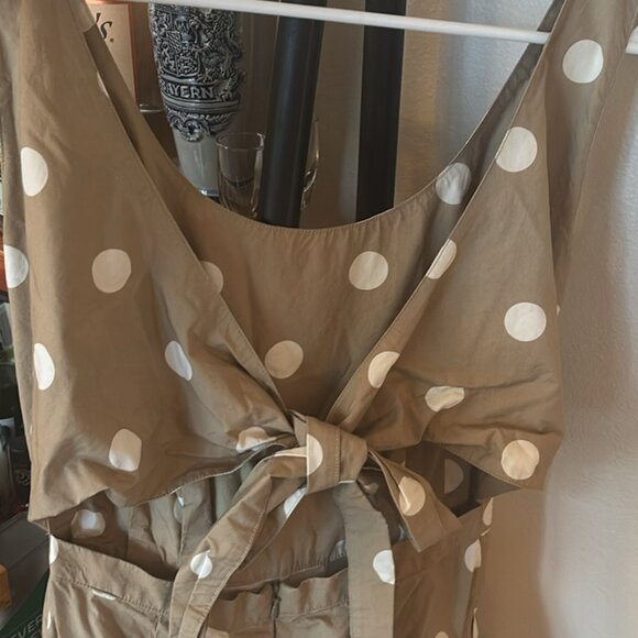 No. 6 Tan Polka Dot Jumpsuit - Picture 2 of 3